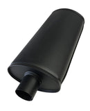 Jetex Custom Oval Silencer Exhaust Box 2.50"/63.50mm 2.50"/63.50mm H=140.00mm W=220.00mm L=500.00mm 10.11L Aluminised Steel