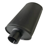 Jetex Custom Oval Silencer Exhaust Box 3.00"/76.02mm 3.00"/76.02mm H=140.00mm W=220.00mm L=420.00mm 7.90L Aluminised Steel