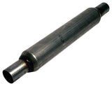 Jetex Custom Round Exhaust Silencer Box 1.75"/44.45mm 1.75"/44.45mm H=76.00mm W=76.00mm L=400.00mm 1.20L Stainless Steel