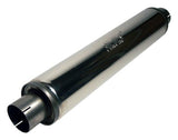Jetex Custom Round Exhaust Silencer Box 3.00"/76.02mm 3.00"/76.02mm H=125.00mm W=125.00mm L=625.00mm 4.59L Stainless Steel