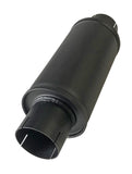 Jetex Custom Round Exhaust Silencer Box 3.00"/76.02mm 3.00"/76.02mm H=125.00mm W=125.00mm L=250.00mm 1.84L Aluminised Steel