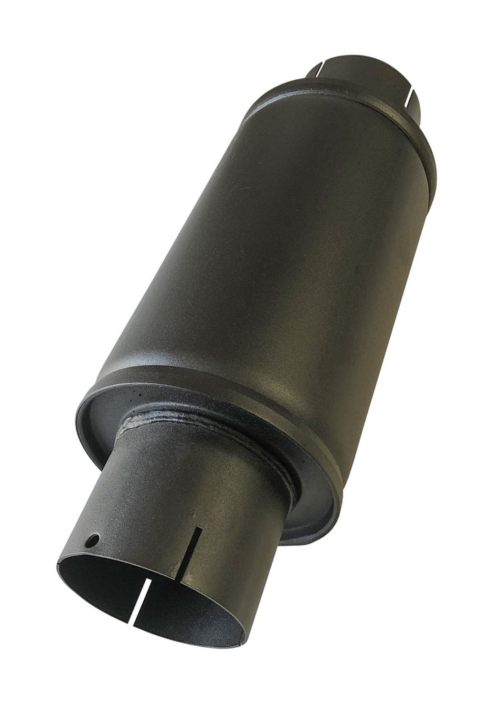 Jetex Custom Round Exhaust Silencer Box 3.50"/88.90mm 3.50"/88.90mm H=140.00mm W=140.00mm L=250.00mm 2.13L Aluminised Steel